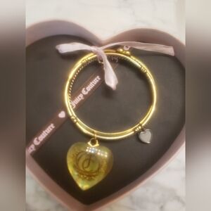 Juicy Couture Gold Heart Charm Bracelet